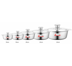 BỘ NỒI QUAI ĐÚC TICOOK 5 MÓN
