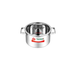 NỒI INOX 304 3 LỚP  NẮP KIẾNG ĐÁY TỪ TICOOK