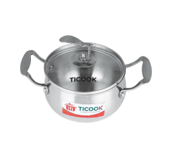 NỒI TÁO INOX 304 3 LỚP BẾP TỪ TICOOK (NẮP KIẾNG)