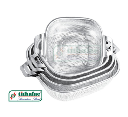 RỔ LƯỚI VUÔNG 2 QUAI SIÊU THỊ INOX TITHAFAC